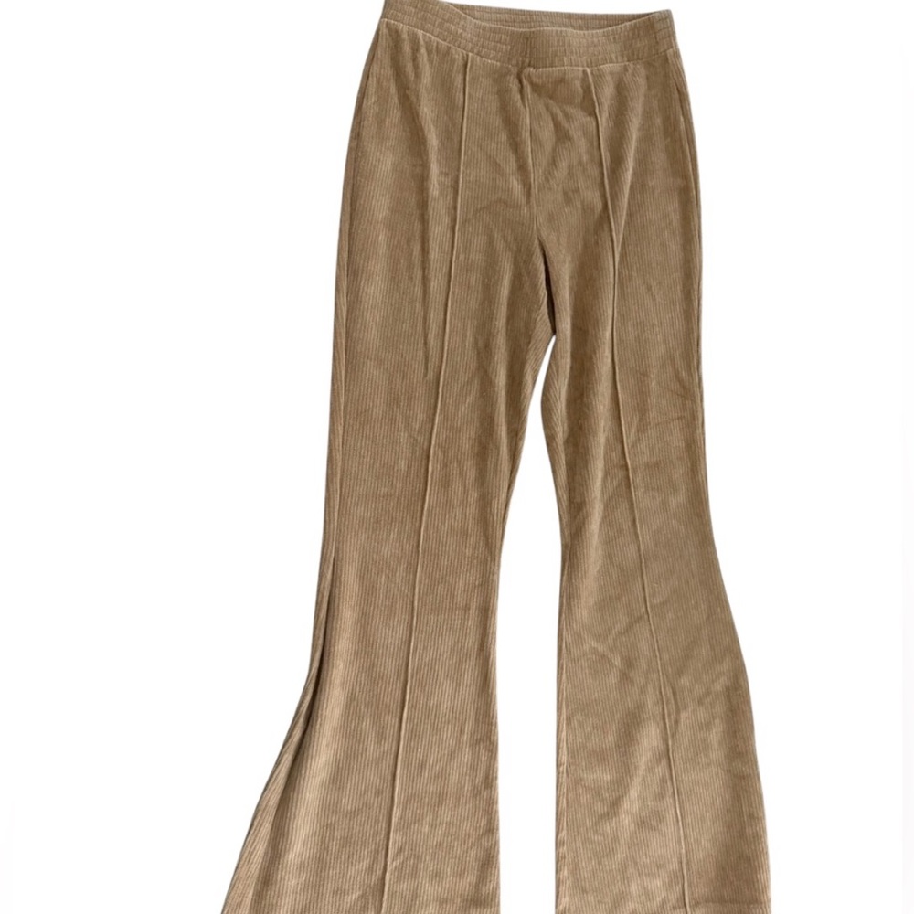 Aerie Pants Womens Size S Groove On Velour Cords Corduroy Ribbed Flare Retro